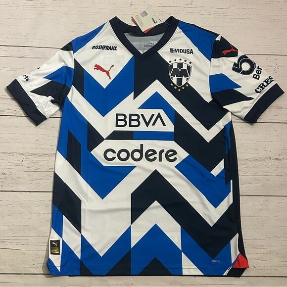 Puma Monterrey F.C 3rd Kit Soccer Jersey Blue Size Men's Medium 706012-01 - Picture 1 of 11